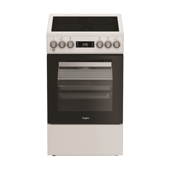Изображение Whirlpool Cooker | Whirlpool | Hob type Vitroceramic | Oven type Electric | White | Width 50 cm | Depth 60 cm | 60 L