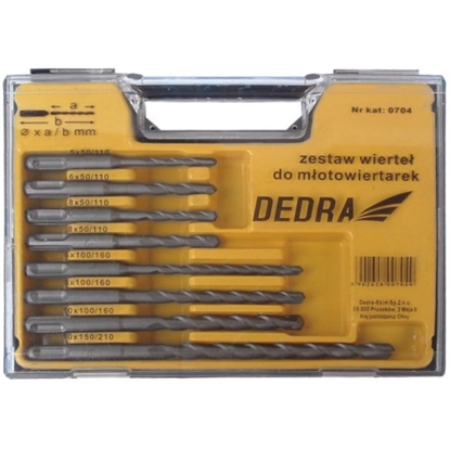 Изображение Wierto Dedra do betonu SDS+ 5 6 10 8mm zestaw (0704)
