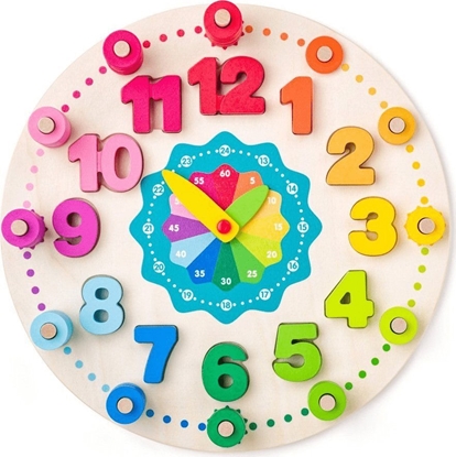 Attēls no Woodyland Drewniany zegar dydaktyczny 102 elementy