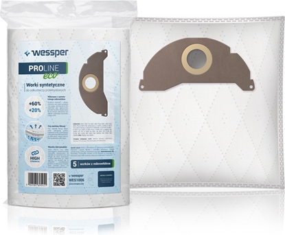 Изображение Worek do odkurzacza Wessper do Karcher MV 2, A 2054,A 2004,WD 2.200, 6.904-322.0 K13 - syntetyczne 5 sztuk