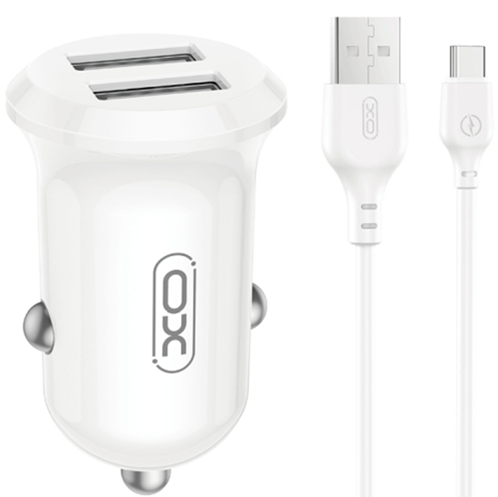 Picture of XO CC67 Car charger 2xUSB 12W + Type C cable