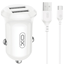 Изображение XO CC67 Car charger 2xUSB 12W + Type C cable