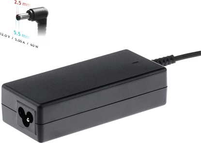 Picture of Zasilacz do laptopa Akyga 60 W, 2.5 mm, 5 A, 12 V (AK-ND-30)