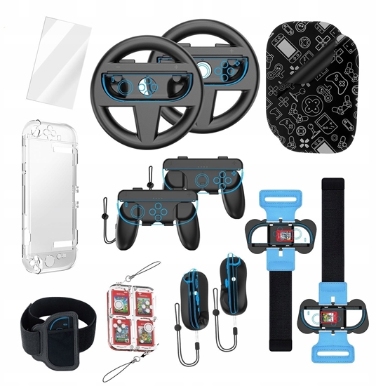 Изображение Zestaw 14w1 Akcesoria Uchwyty Futera adowarka Stojak Do Nintendo Switch 2 / Jys-ns2317