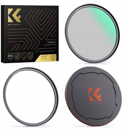 Attēls no Zestaw 3w1 Filtr Polaryzacyjny Cpl Piercie Magnetyczny Dekielek K&f 72 Mm / Sku.1706