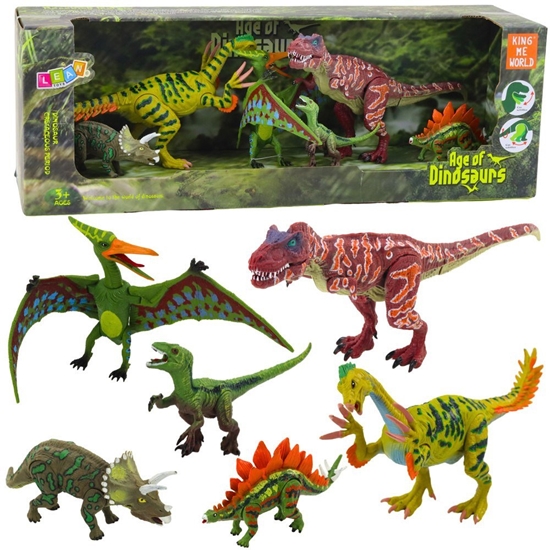 Picture of Zestaw Figurek Dinozaury Ruchome Nogi Paszcze 6szt LEAN Toys