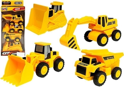 Изображение Zestaw Pojazdów Budowy 4 sztuki Napd Frykcyjny LEAN Toys