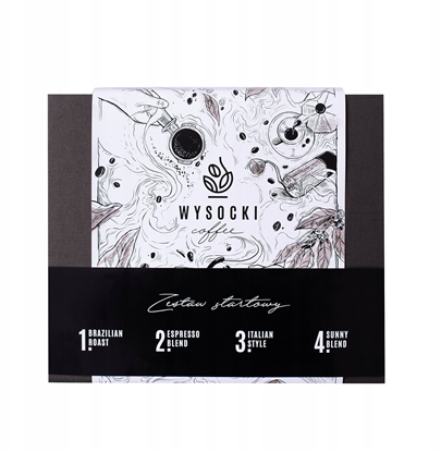 Изображение Zestaw startowy kaw ziarnistych Wysocki Coffee 4x250g