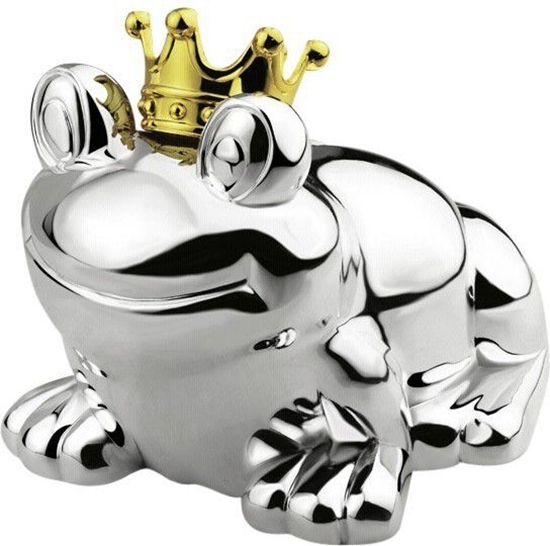 Picture of Zilverstad Savings Box Frog King silver tarnish resistant 6144261