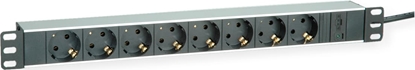 Attēls no 19" PDU 8x 2300W, IEC320 C14 M,  Aluminija,  2.0m, ROLINE