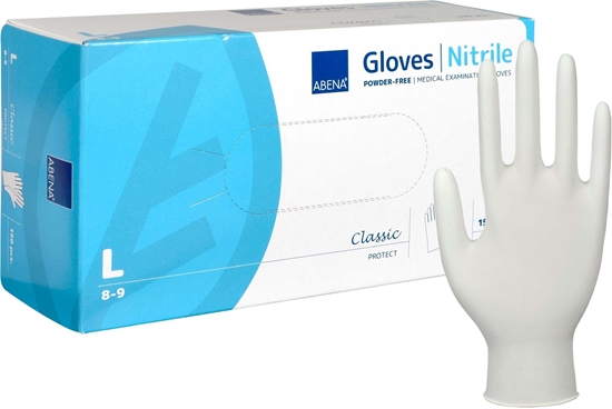 Picture of Abena Examination glove ABENA Classic Protect size L white nitrile powder-free (150 pcs.)