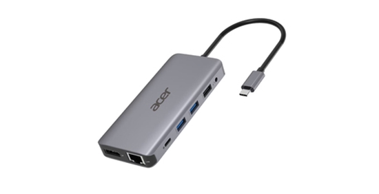 Изображение Acer 12-In-1 Type-C Adapter - docking station - USB-C - 2 x HDMI  DP - GigE (Atv. iepak.)