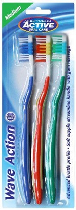 Изображение Active  Oral Care Szczoteczka Wave Action rednia 3szt