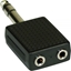 Изображение Adapter AV InLine Audio 6.3mm jack mski Stereo - 2x 3.5mm jack eski Stereo (99304)