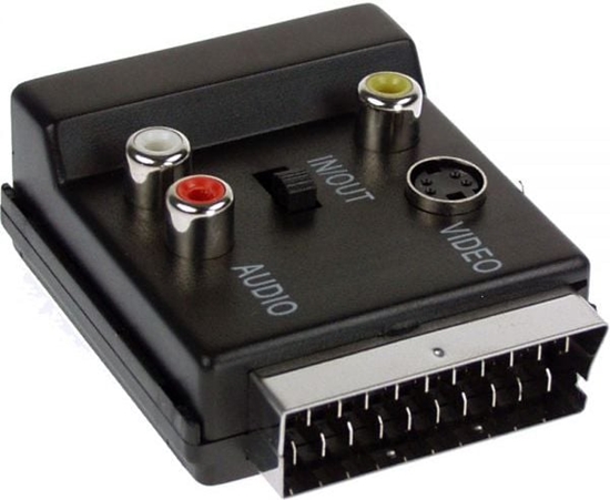 Picture of Adapter AV InLine Scart - RCA (Cinch) x3 + S-Video czarny (89959)