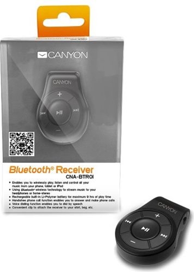 Picture of Adapter bluetooth Canyon Adapter / odbiornik Bluetooth Czarny (CNA-BTR01B)