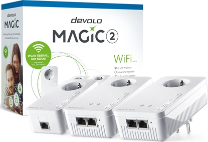 Picture of Adapter powerline Devolo devolo Magic 2 WiFi next Multiroom Kit, Powerline (3 adapters)