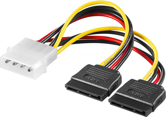 Изображение Akyga Molex - SATA x2, 0.15m, Wielokolorowy (AK-CA-16)