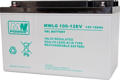 Attēls no Akumulator MWLG 100-12EV 12V 100Ah VRLA GEL MW Power