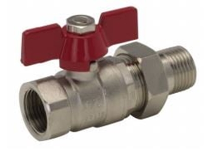 Picture of Arco Zawór kulowy przelotowy Sena GW GZ 1/2" z pórubunkiem i motylkiem 154103