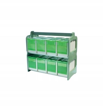 Attēls no ART-MET Rega z 8 transporterami zielony, 48 x 22 x wys43 cm