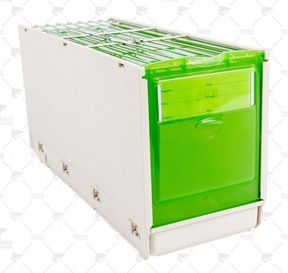 Attēls no ART-MET Transport dla ptaków w kolorze beowo-zielonym, 31×11,5×wys16 cm, z miskami i erd