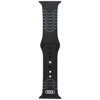 Изображение Audi Audi Geometric Pattern Silicone Watch Strap for Apple Watch 40 / 41 / 42 mm - black