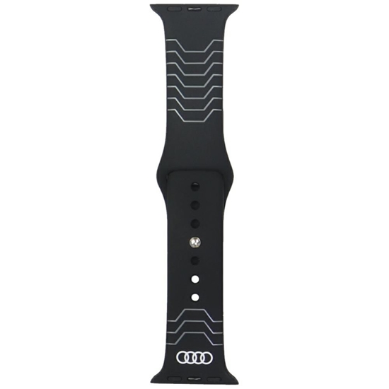 Изображение Audi Audi Geometric Pattern Silicone Watch Strap for Apple Watch 40 / 41 / 42 mm - black