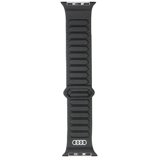 Изображение Audi Audi Logo Synthetic Leather Magnetic Ring Strap for Apple Watch 40/41/42 mm - Black