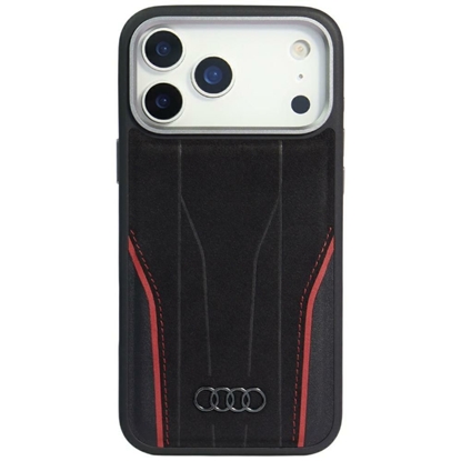 Изображение Audi Audi R8 Genuine Leather MagSafe Case for iPhone 17 Pro - Black and Red