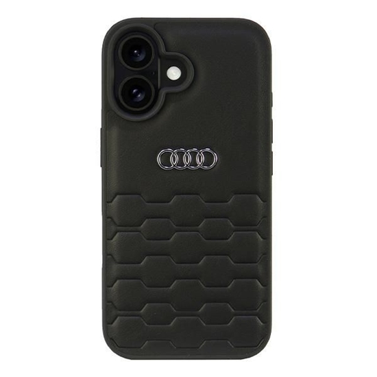 Изображение Audi Audi Synthetic Leather iPhone 16 6.1" black/black hardcase AU-TPUPCIP16-GT/D2-BK