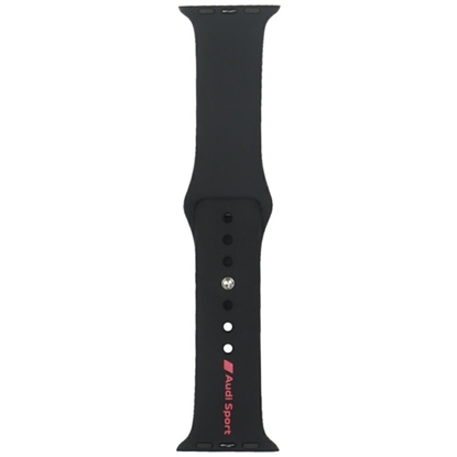 Изображение Audi Audi Sport Red Logo Silicone Watch Strap for Apple Watch 40 / 41 / 42 mm - black