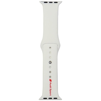 Изображение Audi Audi Sport Red Logo Silicone Watch Strap for Apple Watch 40 / 41 / 42 mm - white