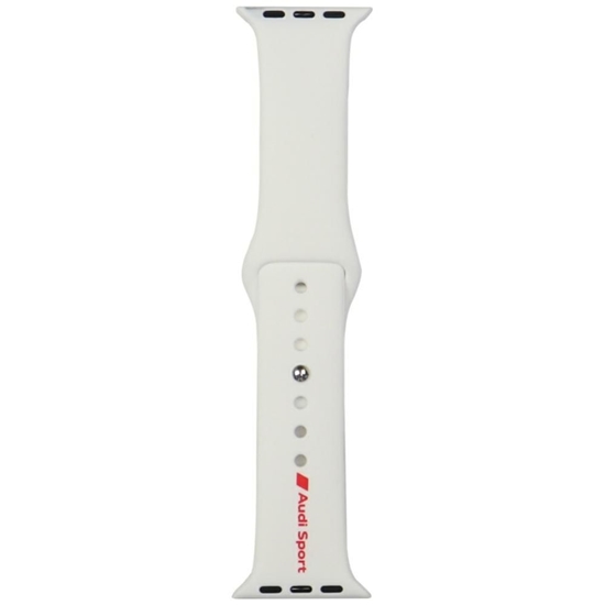 Изображение Audi Audi Sport Red Logo Silicone Watch Strap for Apple Watch 40 / 41 / 42 mm - white
