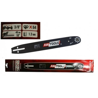 Picture of AWTools Prowadnica do piy 45cm 18" 1,3mm 0,050" 3/8" (AW80056)