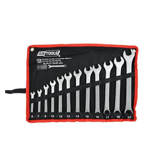 Изображение AWTools Zestaw kluczy pasko-oczkowych 6-22mm 12szt. (AW40114)