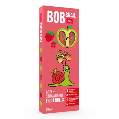 Picture of Ābolu un zemeņu rullīši BOB SNAIL, 30g
