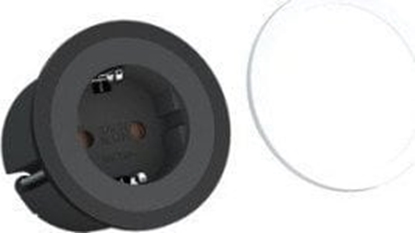 Picture of Bachmann PIX 1x earthing contact with decorative rings in white and black, GST coupling