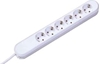 Picture of Bachmann SMART socket strip 6x earthing contact, white, 3 m