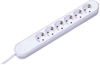 Picture of Bachmann SMART socket strip 6x earthing contact, white, 5 m
