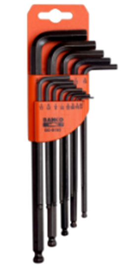 Изображение Bahco Zestaw kluczy imbusowych hex typ L 1,5-10mm z kulk 9szt. (BE-9770)