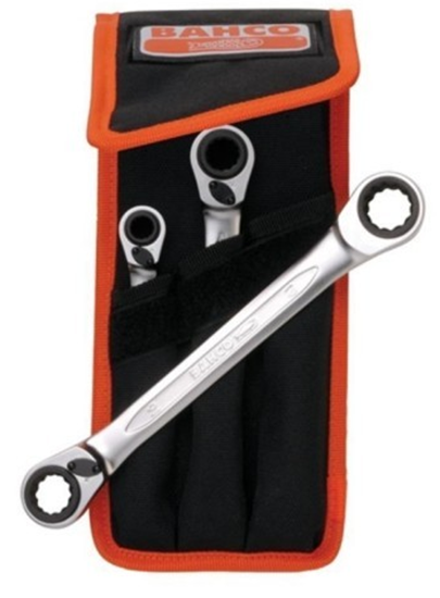 Изображение Bahco Zestaw kluczy oczkowych z grzechotk 8-19mm 3szt. (S4RM/3T)