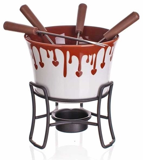 Picture of Banquet ZESTAW DO FONDUE CZEKOLADOWEGO + widelczyki CHOCO DARK