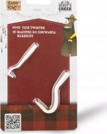 Изображение Barry King Haczyki do usuwania kleszczy, biay, 2 szt.
