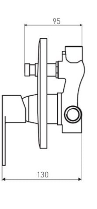 Picture of Bateria prysznicowa Ferro Algeo chrom (BAG7P)