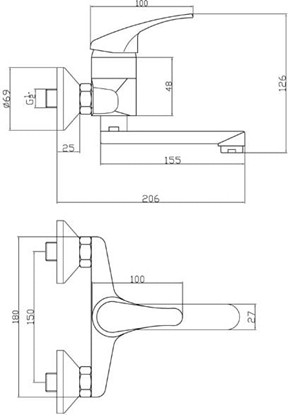 Picture of Bateria umywalkowa Ferro Basic cienna chrom (BBC3)