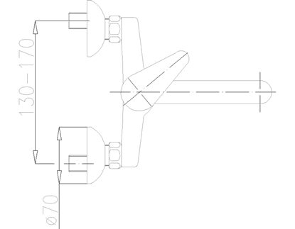 Picture of Bateria umywalkowa KFA Baryt cienna chrom (550-810-00)