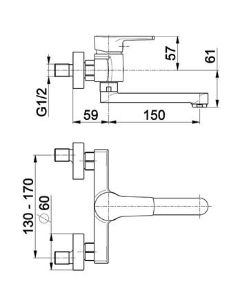 Picture of Bateria umywalkowa KFA Selen cienna chrom (4410-810-00)