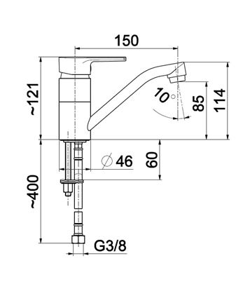 Picture of Bateria umywalkowa KFA Selen stojca chrom (4412-915-00)