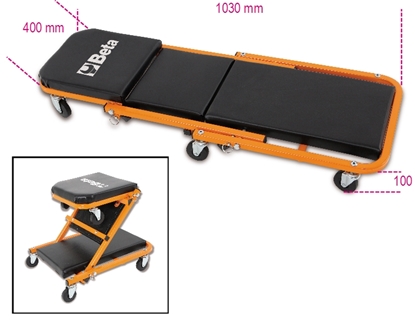 Picture of Beta Tools Leanka warsztatowa tapicerowana skadana / taboret (3002)